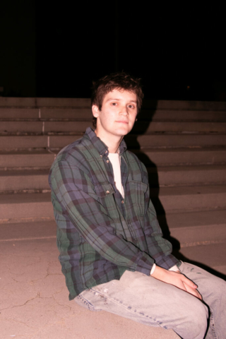 J Solomon on the Quad Stairs